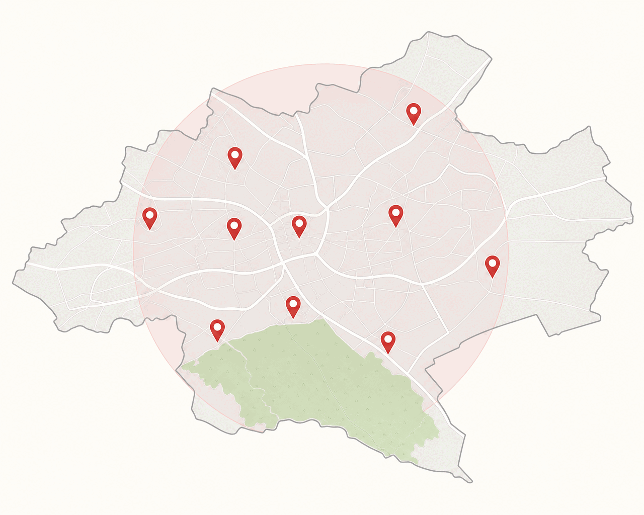 Illustrated map of Call A Battery's battery delivery coverage across Nairobi